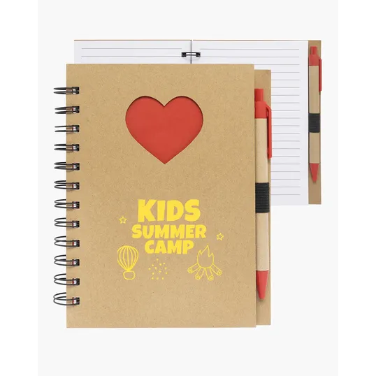 Paper Notebook with Die Cut Heart Shape — view 3