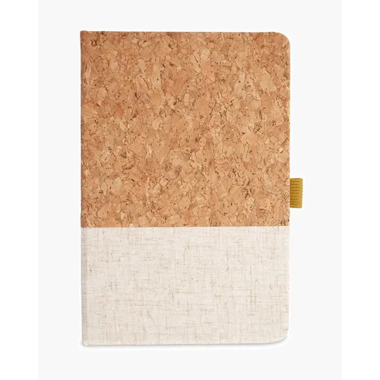 Cork and Heathered Fabric Hardcover Journal 5.5" x 8.25"