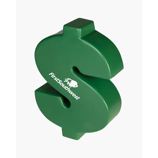 Dollar Sign Shape Stress Ball — view 2