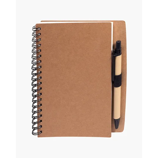 Stone Paper Spiral Notebook & Pen, 5.5" x 7"