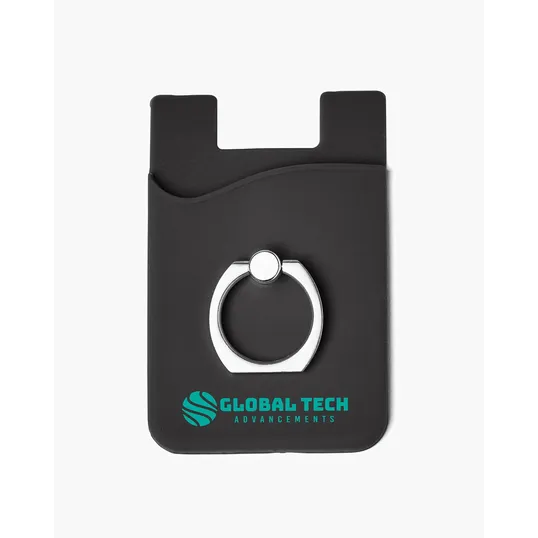 Silicone Card Holder with Metal Ring Phone Stand — view 8