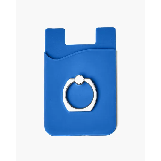 Silicone Card Holder with Metal Ring Phone Stand — view 2