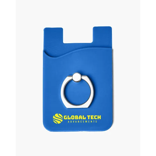 Silicone Card Holder with Metal Ring Phone Stand — view 9