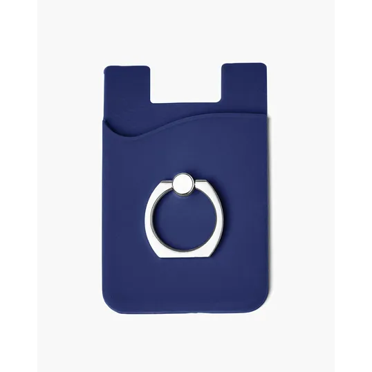 Silicone Card Holder with Metal Ring Phone Stand — view 3