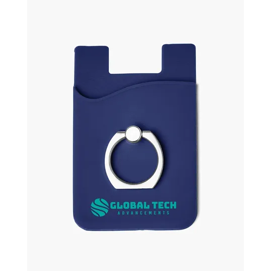 Silicone Card Holder with Metal Ring Phone Stand — view 10