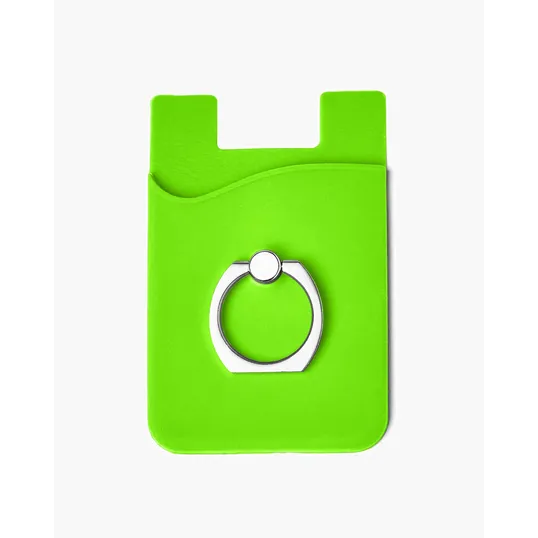 Silicone Card Holder with Metal Ring Phone Stand — view 4