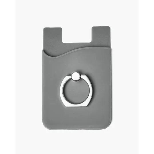 Silicone Card Holder with Metal Ring Phone Stand — view 5