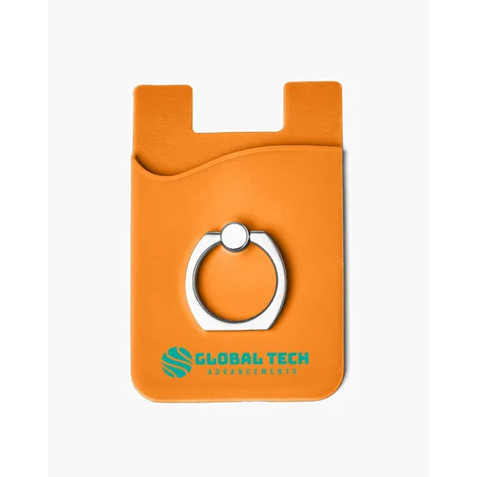 Silicone Card Holder with Metal Ring Phone Stand — view 13