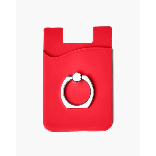 Silicone Card Holder with Metal Ring Phone Stand — view 7