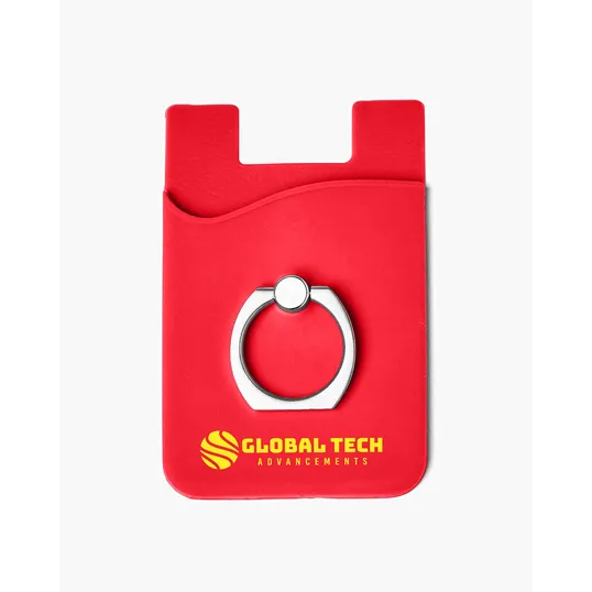 Silicone Card Holder with Metal Ring Phone Stand — view 14