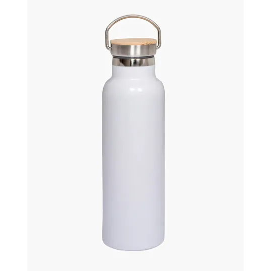 20 oz. Vacuum Insulated Water Bottle With Bamboo Lid — view 4