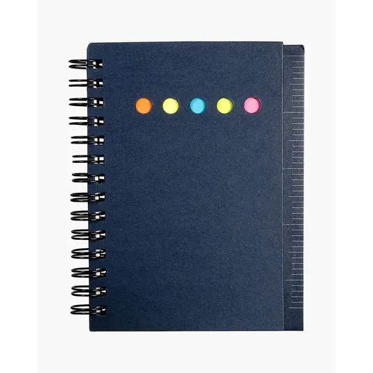 Mini Spiral-Bound Sticky Note Book with Ruler