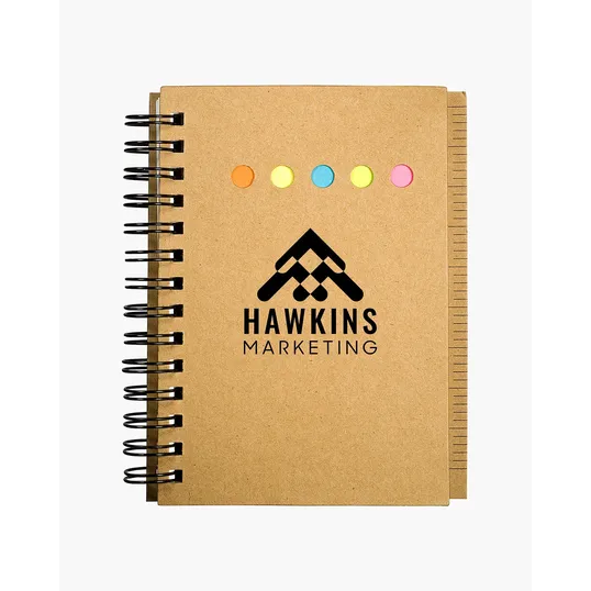 Mini Spiral-Bound Sticky Note Book with Ruler — view 6