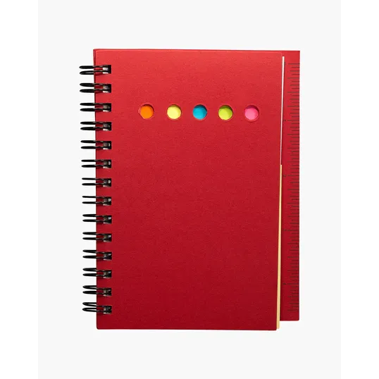 Mini Spiral-Bound Sticky Note Book with Ruler — view 3