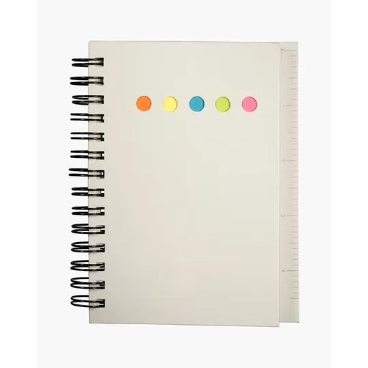 Mini Spiral-Bound Sticky Note Book with Ruler — view 4