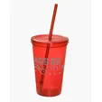 USA Made 20 oz. Sipper Tumbler with Straw and Lid — view 10