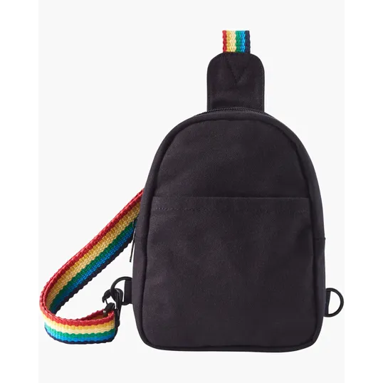 Rainbow Pride Recycled Cotton Crossbody Bag