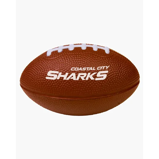 5" Football Shape Stress Ball — view 2