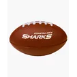 5" Football Shape Stress Ball — view 2