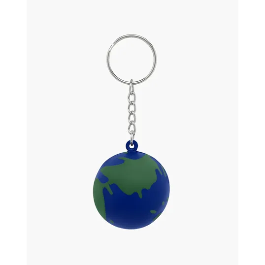 Globe Earth Shape Stress Ball Keychain — view 3