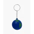 Globe Earth Shape Stress Ball Keychain