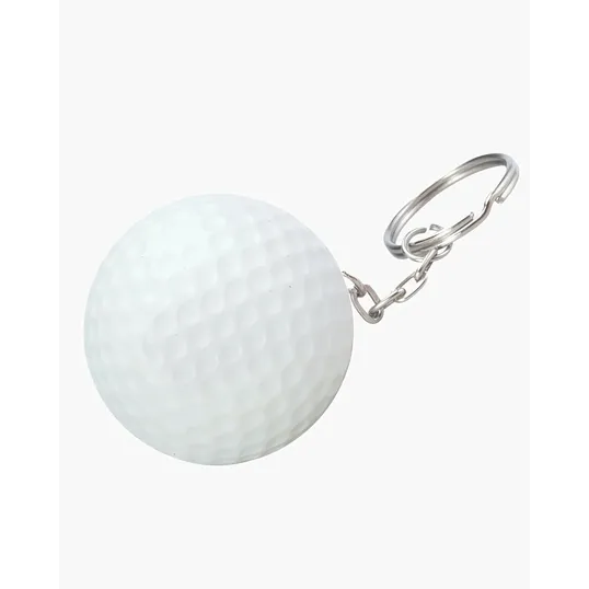 Golf Ball Shape Stress Ball Keychain