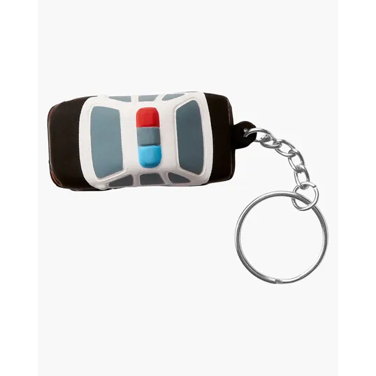 Police Car Shape Stress Ball Keychain