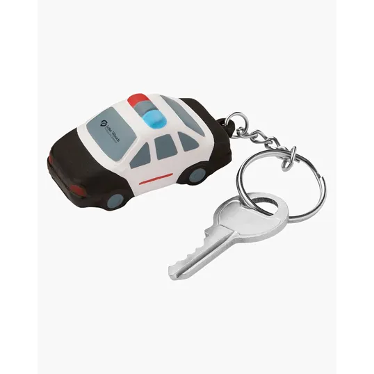 Police Car Shape Stress Ball Keychain — view 3