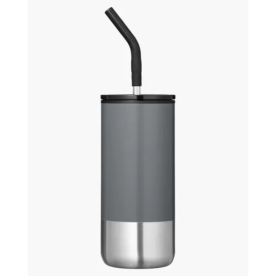 16 oz. Insulated Tumbler With Straw — view 2