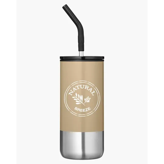 16 oz. Insulated Tumbler With Straw — view 9