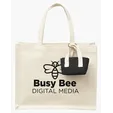 Mini Recycled Cotton Tote Bag with Charm — view 6