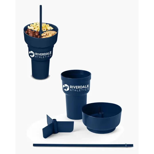Team 365 1L Recycled PP Stadium Tumbler with Snack Bowl — view 13