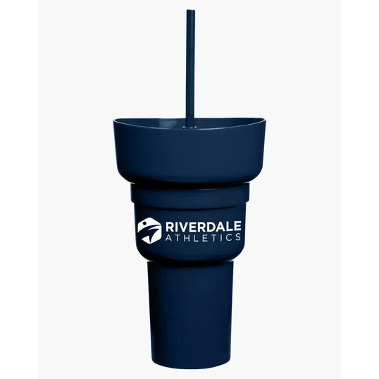 Team 365 1L Recycled PP Stadium Tumbler with Snack Bowl — view 14