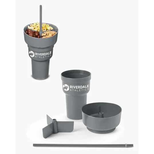 Team 365 1L Recycled PP Stadium Tumbler with Snack Bowl — view 15