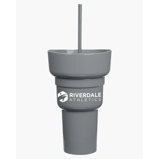 Team 365 1L Recycled PP Stadium Tumbler with Snack Bowl — view 16
