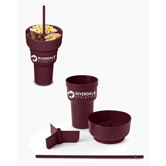 Team 365 1L Recycled PP Stadium Tumbler with Snack Bowl — view 17