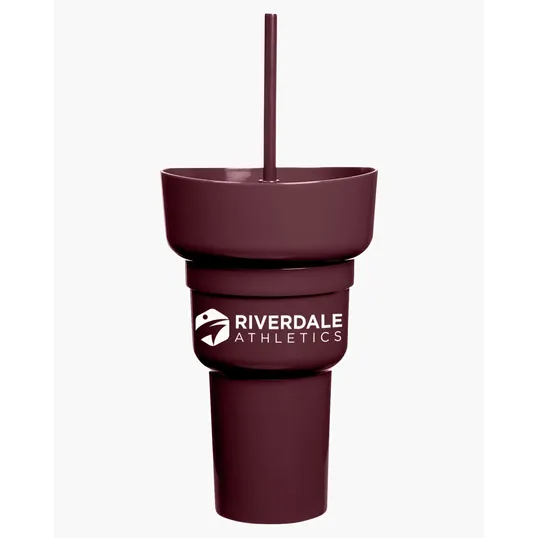 Team 365 1L Recycled PP Stadium Tumbler with Snack Bowl — view 18