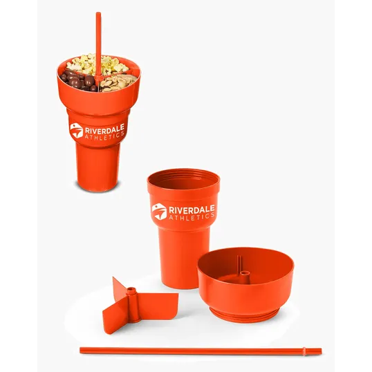 Team 365 1L Recycled PP Stadium Tumbler with Snack Bowl — view 19