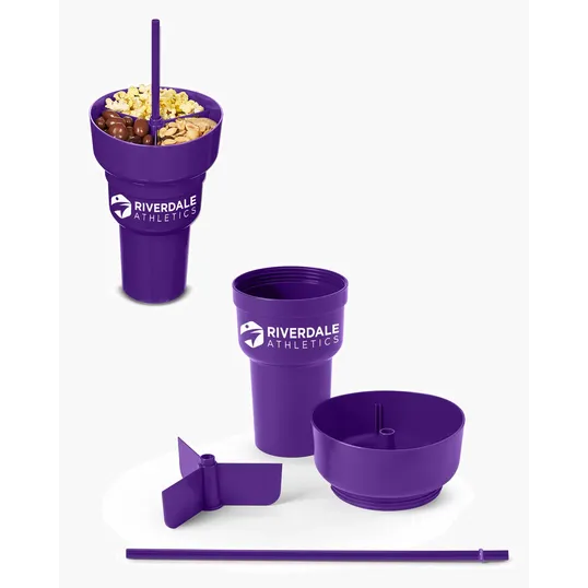 Team 365 1L Recycled PP Stadium Tumbler with Snack Bowl — view 21