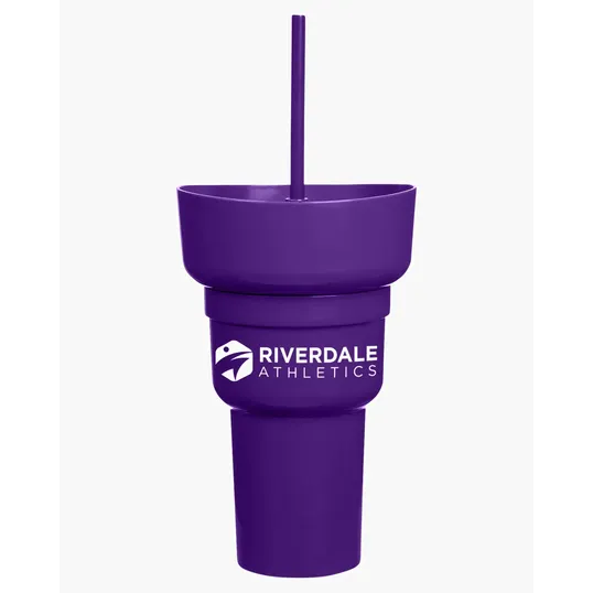 Team 365 1L Recycled PP Stadium Tumbler with Snack Bowl — view 22