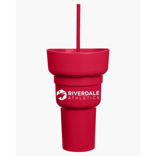 Team 365 1L Recycled PP Stadium Tumbler with Snack Bowl — view 24