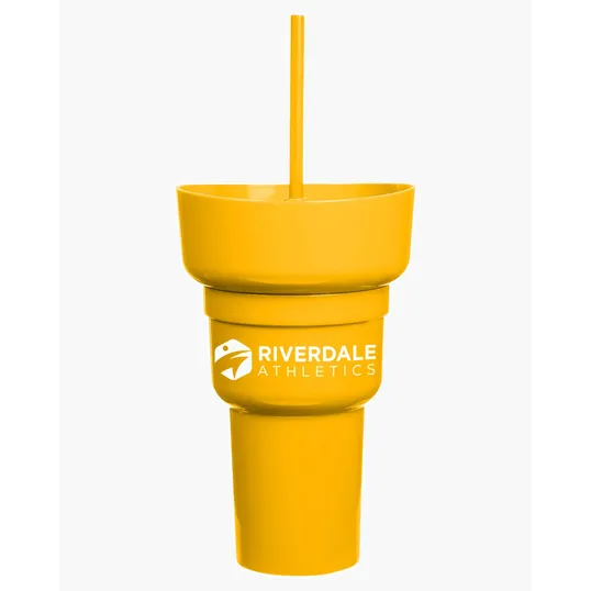 Team 365 1L Recycled PP Stadium Tumbler with Snack Bowl — view 27