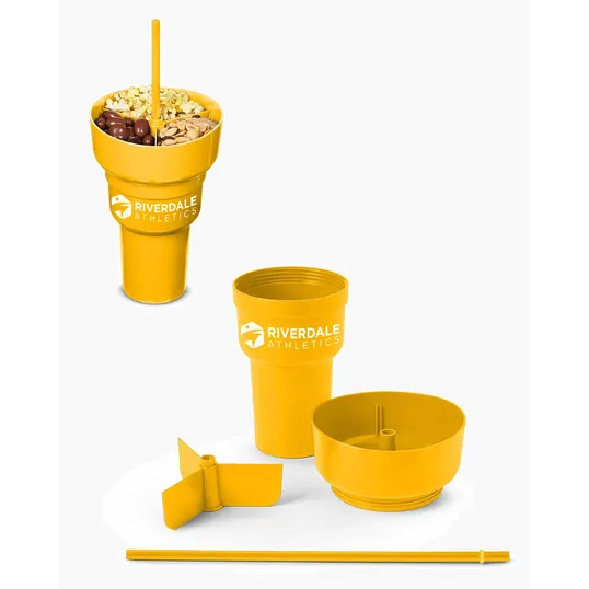Team 365 1L Recycled PP Stadium Tumbler with Snack Bowl — view 28