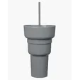 Team 365 1L Recycled PP Stadium Tumbler with Snack Bowl — view 3