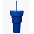 Team 365 1L Recycled PP Stadium Tumbler with Snack Bowl — view 8