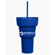 Team 365 1L Recycled PP Stadium Tumbler with Snack Bowl — view 26