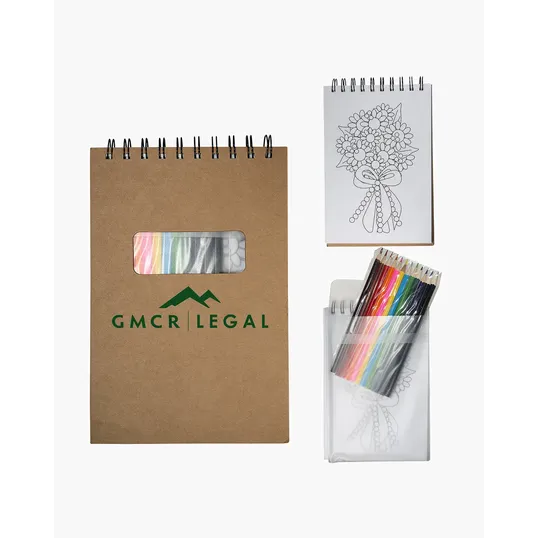 Spiral-Bound Notebook with Colored Pencils — view 2