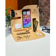 Portia Bamboo Charging Valet Station — view 3
