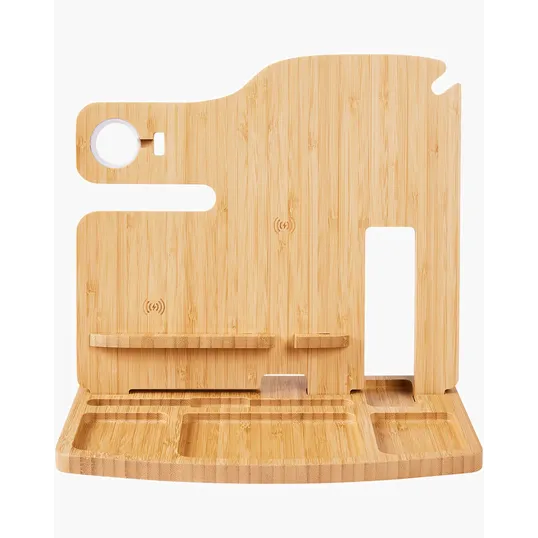 Portia Bamboo Charging Valet Station — view 2
