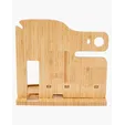 Portia Bamboo Charging Valet Station